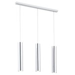 Nowoczesna stalowa lampa wisząca chrom 3 tuby listwa styl glamour GOMERA 1316