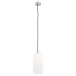 Prosta szklana lampa wisząca biały mleczny klosz KALIMERA 4038