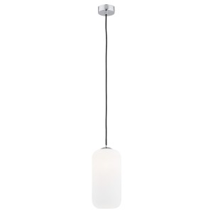 Prosta szklana lampa wisząca biały mleczny klosz KALIMERA 4038