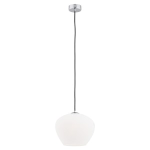 Prosta szklana lampa wisząca biały mleczny klosz kielich KALIMERA 4042