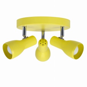 PICARDO LAMPA SUFITOWA PLAFON 3X40W E14 MUSZTARDOWY