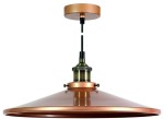 TILA LAMPA WISZĄCA 36 1X60W E27 KLOSZ NISKI  MIEDZIANY