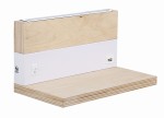 ANET LAMPA KINKIET DREWNIANY Z PÓŁKĄ 2X4W LED 4000K MASKOWNICA BIAŁA