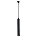 Tubo lampa wisząca czarny 1x25w gu10 klosz 40cm czarny