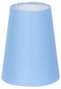 ABAŻUR CONE STOŻEK (D-12,5  H-15)CM E14 JASNY NIEBIESKI