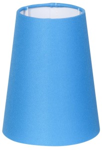 ABAŻUR CONE STOŻEK (D-12,5  H-15)CM E14 NIEBIESKI