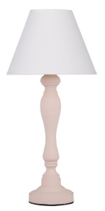 PASTELLIO LAMPA GABINETOWA RÓŻOWY 1X40W E14 ABAŻUR BIAŁY