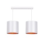 Atlanta lampa wisząca biały 2x40w e27 abażur biały