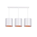 atlanta lampa wisząca biały 3x40w e27 abażur biały