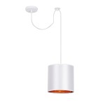 Atlanta p lampa wisząca biały 1x40w e27 abażur biały