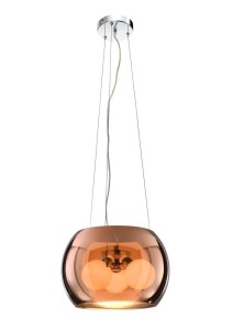 GEMO LAMPA WISZĄCA 30 3X40W G9 SZKLANY ZŁOTY