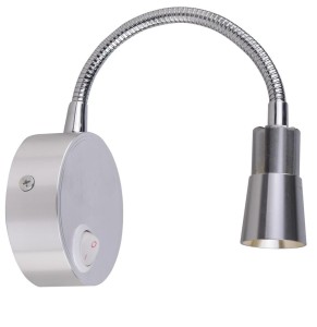 DINO KINKIET 3W LED CHROM/ALUMINIUM KLOSZ STOŻEK