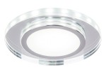 SSP-26 CH/TR+WH 10W LED 230V RING LED BIAŁY oczko sufitowe  lampa sufitowa OKRĄGŁA SZLIF SZKŁO TRANSPARENTNE