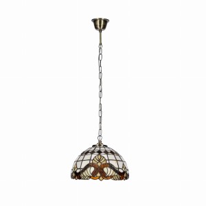 MARSALA LAMPA WISZĄCA 25 PATYNOWY 1X60 E27 KLOSZ WITRAŻOWY