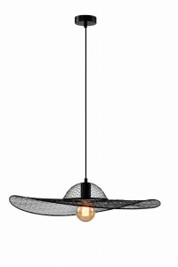 Deco lampa sufitowa czarny 1x40W E27 abażur czarny