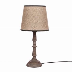 CARDINALE lampa stołowa h-43 cm ciemny szary 1x40 E27 aba¿ur ciemny lniany