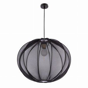 MELLOW lampa wisząca czarny 1x40W E27 abażur mist 52 czarny kula