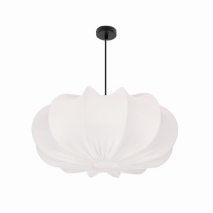 CAFEE' lampa wisząca 52cm czarny 1x40W E27 abażur latte