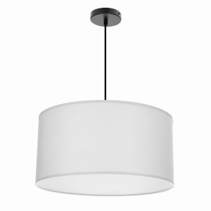 SHANTI lampa wisząca czarny 1x40W E27 abażur szary