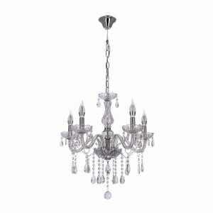 Cristallo lampa wisząca chromowy 5x40W E14 transparentny