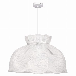 ROSSINI lampa wisząca biały 1x40W E27 abażur biały
