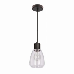 MOLDO lampa wisząca czarny 1x40W E27 klosz bezbarwny 31-35066