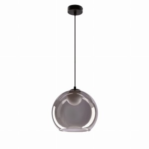Brin lampa sufitowa czarny 1x15W G9 klosz dymiony+biały 31-38333