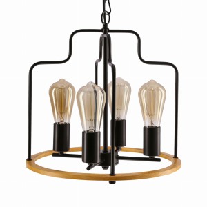 Datus lampa sufitowa czarny 4x40W E27 34-29690