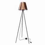 PLATINO lampa podłogowa czarny 1x40W E27 abażur miedziany 51-42583