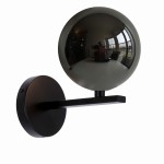 Kama lampa kinkiet czarny+złoty 1x28 G9 klosz grafitowy 21-44129