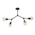 FANTASY CZARNA LAMPA SUFITOWA 4 PŁ
