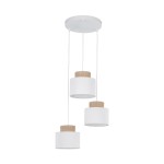 DUO WHITE JUTA LAMPA WISZACA 3 KOŁO