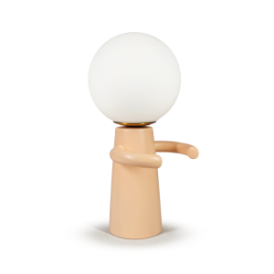 Lampa biurkowa PAUL, ceramiczna z białym przewodem tekstylnym i włącznikiem na przewodzie LY04PAU/H40/PE
