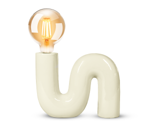 POP SERPENT Lampa biurkowa , ceramiczna z tekstylnym przewodem i włącznikiem LX24801