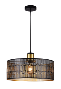 LASER Lampa wisząca śr. 70cm, przewód czarny tekstylny LY01LAS/D70
