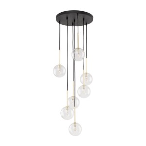 NILOS BLACK / GOLD LAMPA WISZĄCA 7