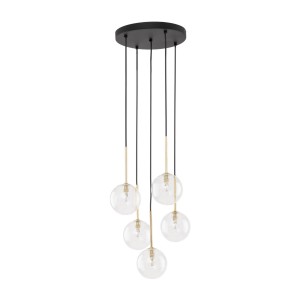 NILOS BLACK / GOLD LAMPA WISZĄCA 5