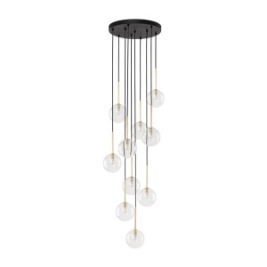 NILOS BLACK / GOLD LAMPA WISZĄCA 10