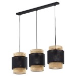 BOHO NEW BLACK LAMPA WISZĄCA 3 PŁ LISTWA