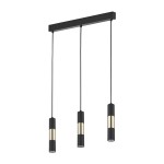 VIVIEN BLACK/GOLD LAMPA WISZĄCA 3 PŁ LISTWA
