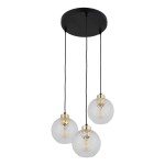 DEVON LAMPA WISZĄCA 3 PŁ KOŁO TRANSPARENT