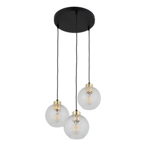 DEVON LAMPA WISZĄCA 3 PŁ KOŁO TRANSPARENT