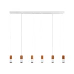 ELIT WHITE/WOOD LAMPA WISZĄCA 6 PŁ
