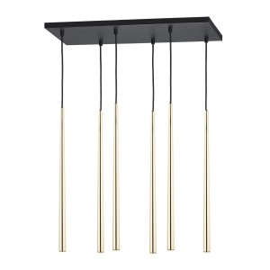 PIANO GOLD LAMPA WISZĄCA 6 PŁ