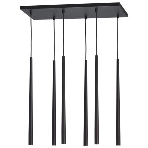 PIANO BLACK LAMPA WISZĄCA 6 PŁ