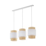 BOHO WHITE LAMPA WISZĄCA 3 PŁ LISTWA