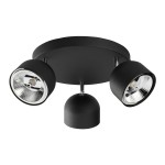 ALTEA BLACK LAMPA SUFITOWA 3 PŁ KOŁO + ŻARÓWKI