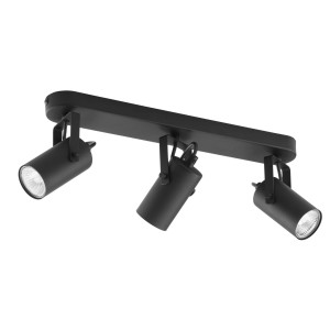 REDO BLACK LAMPA SUFITOWA 3 PŁ GU10