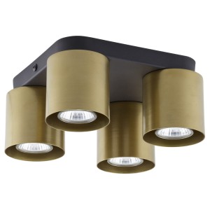 VICO BLACK/GOLD LAMPA SUFITOWA 4 PŁ