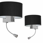 Kinkiet CASINO BLACK/CHROME 1xE27 + 1W LED